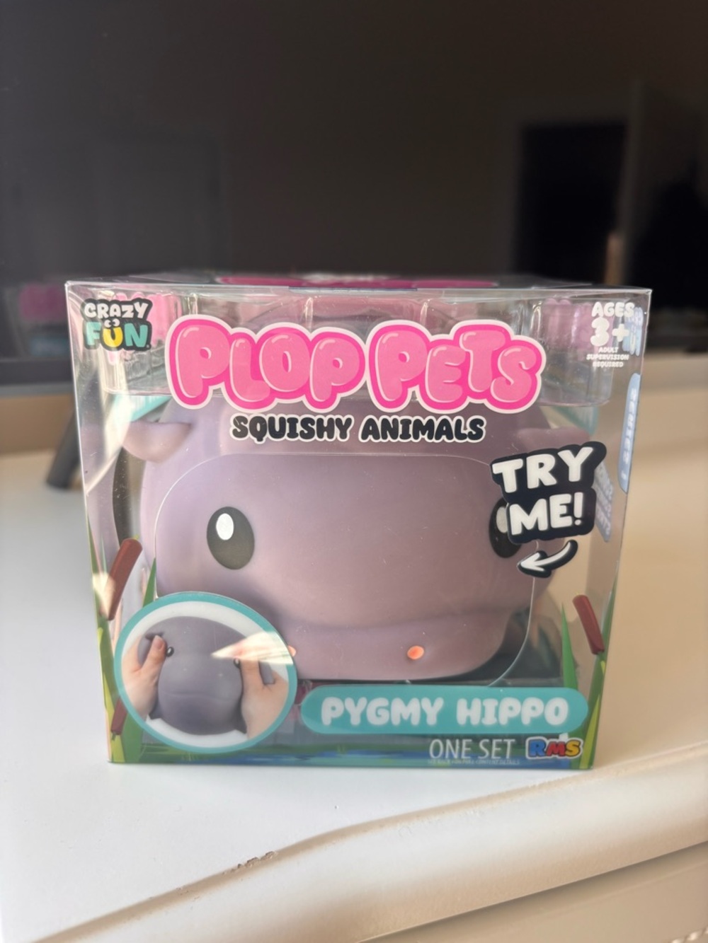 Crazy Fun Plop Pets Pygmy Hippo Squishy Animal Five Below Brand New